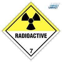 Self-Adhesive Radiation Sign 250mm x 250mm