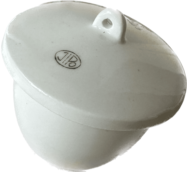 Porcelain Crucible 30ml capacity with lid